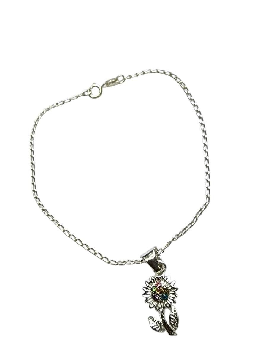 Pulsera de plata con zirconia P 925 con acabado brillante 3