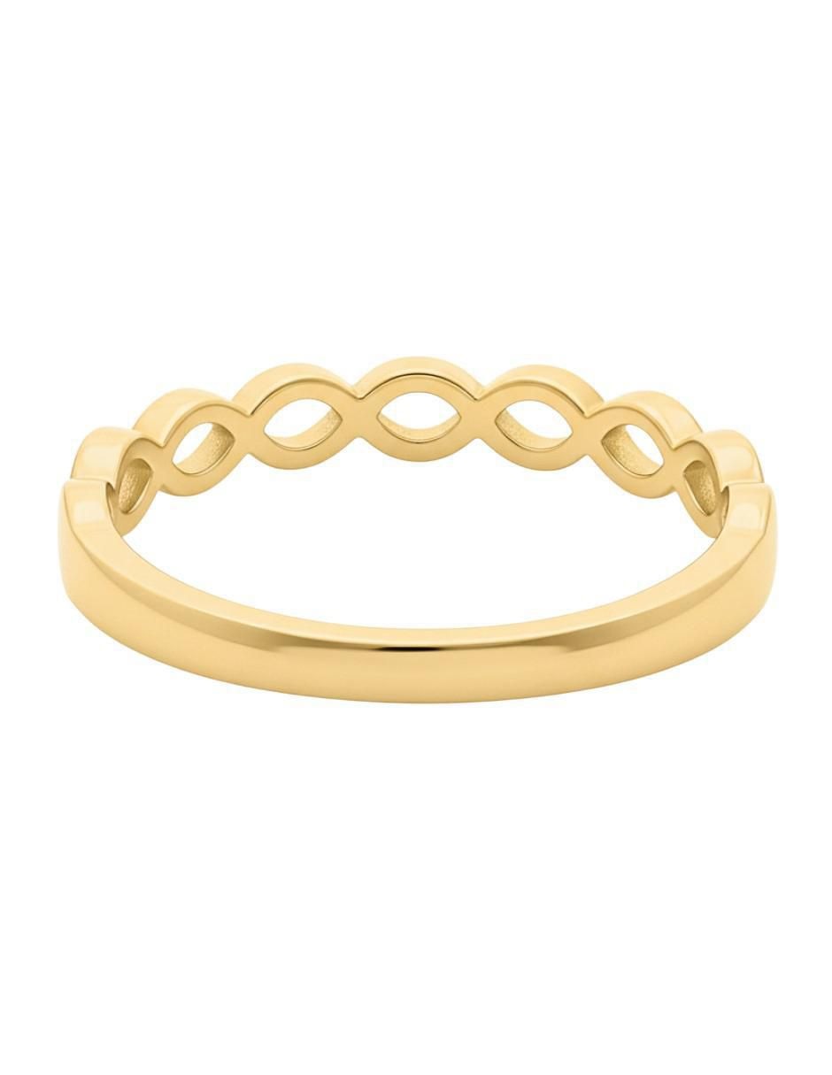 Anillo de infinito 10 k de oro brillante 2