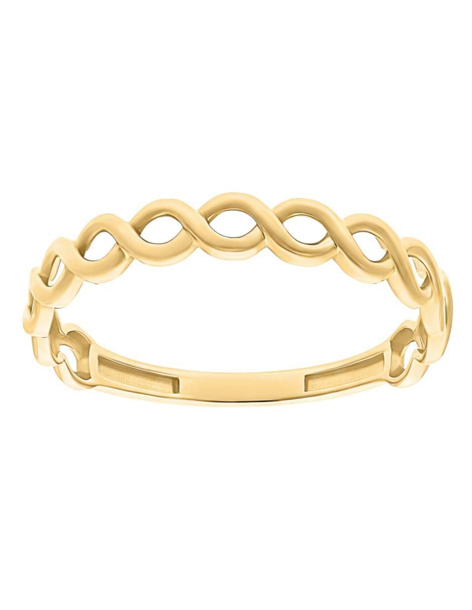 Anillo de infinito 10 k de oro brillante 3