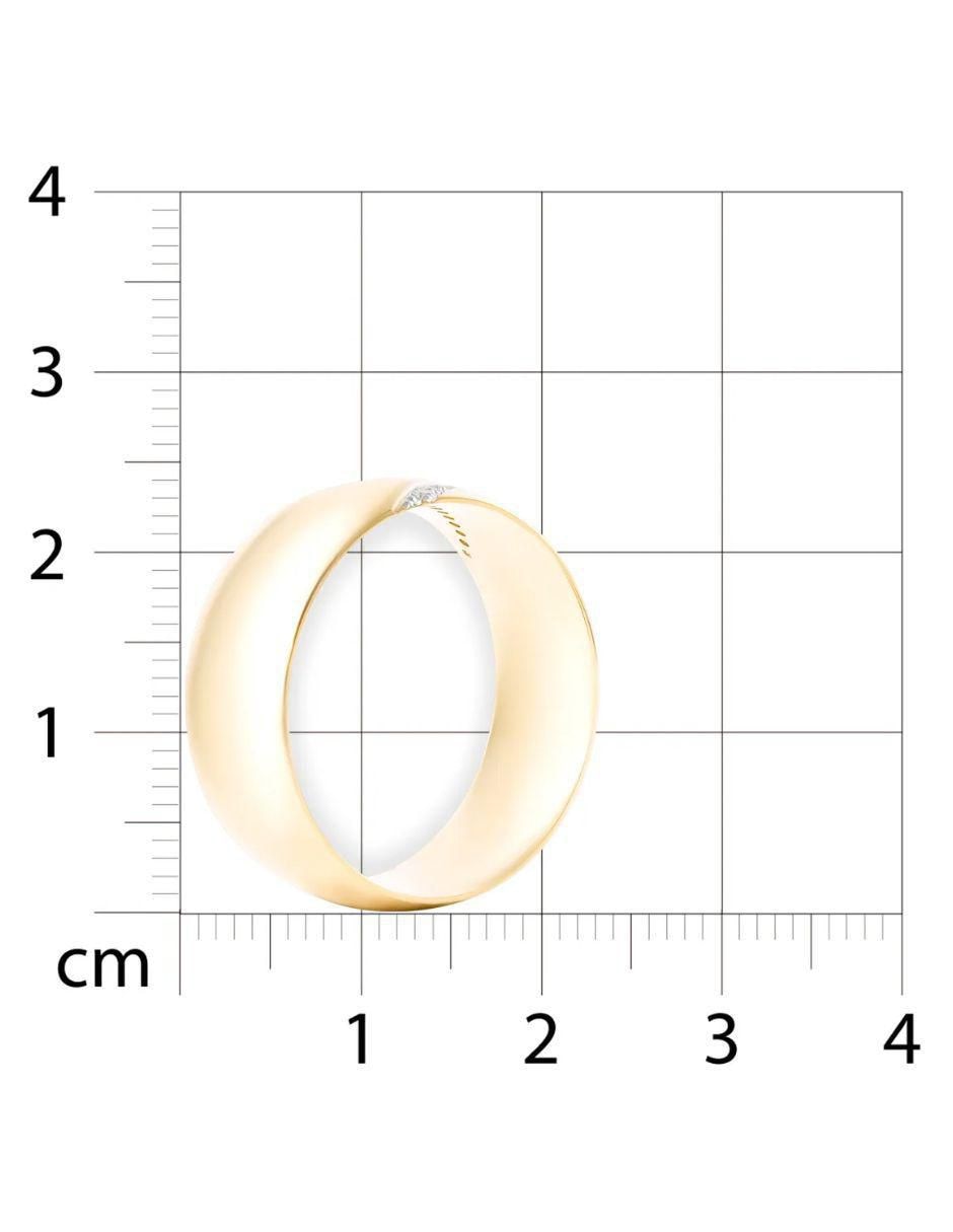 Argolla de oro amarillo 14 k diamante 5