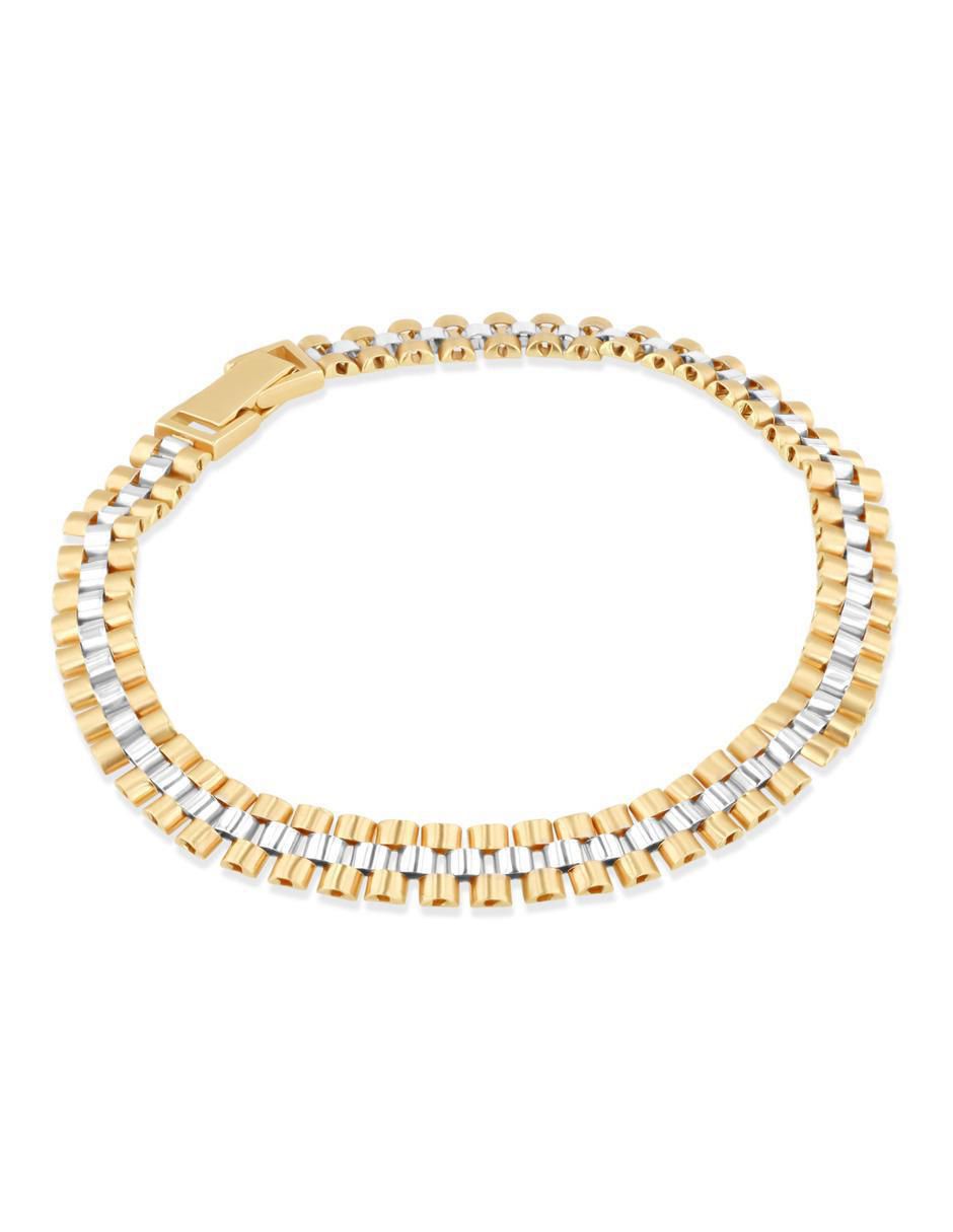 Pulsera de oro amarillo 14 k acabado brillante 2
