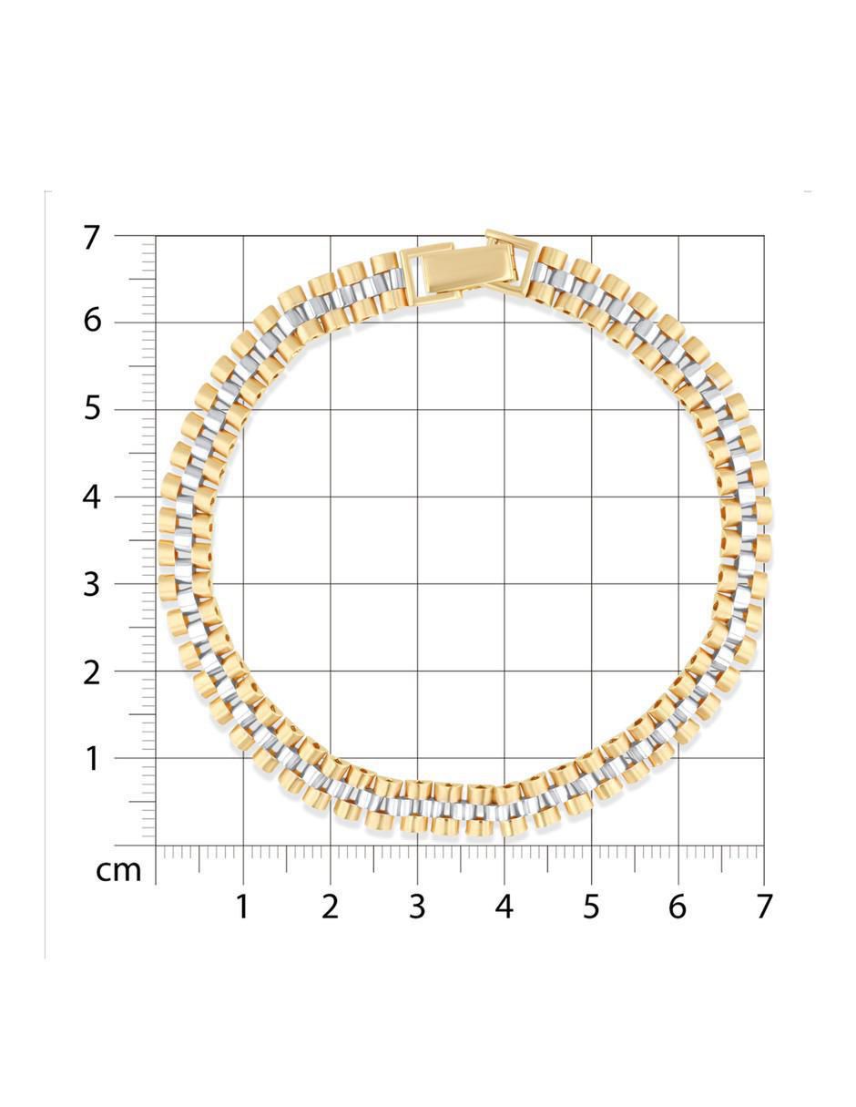 Pulsera de oro amarillo 14 k acabado brillante 5