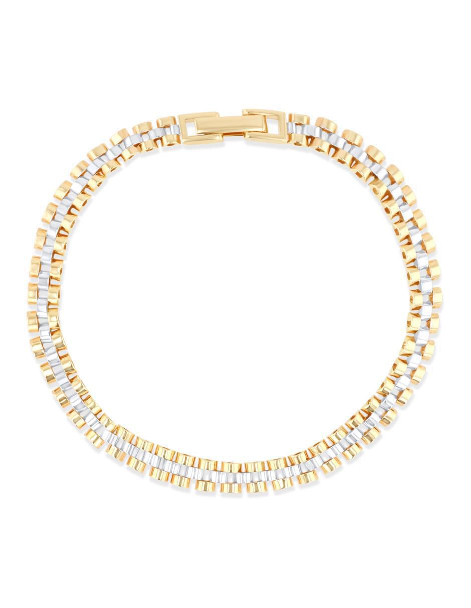 Pulsera de oro amarillo 14 k acabado brillante