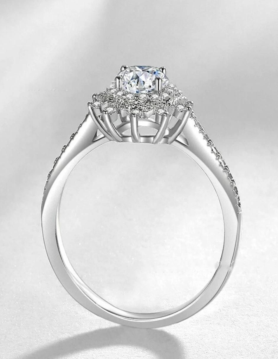 Anillo de compromiso de plata P 925 2