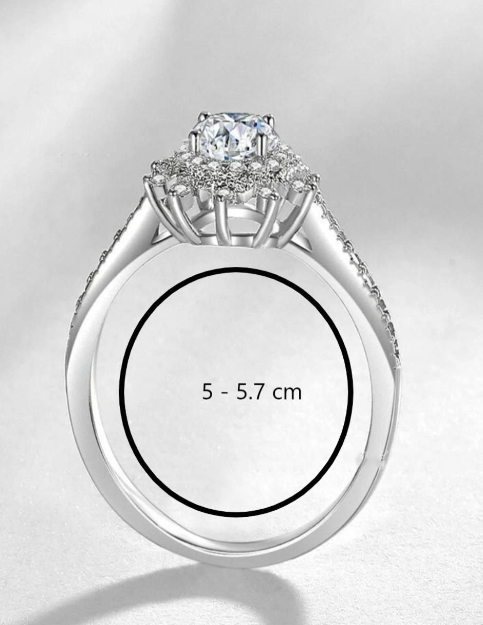 Anillo de compromiso de plata P 925 6