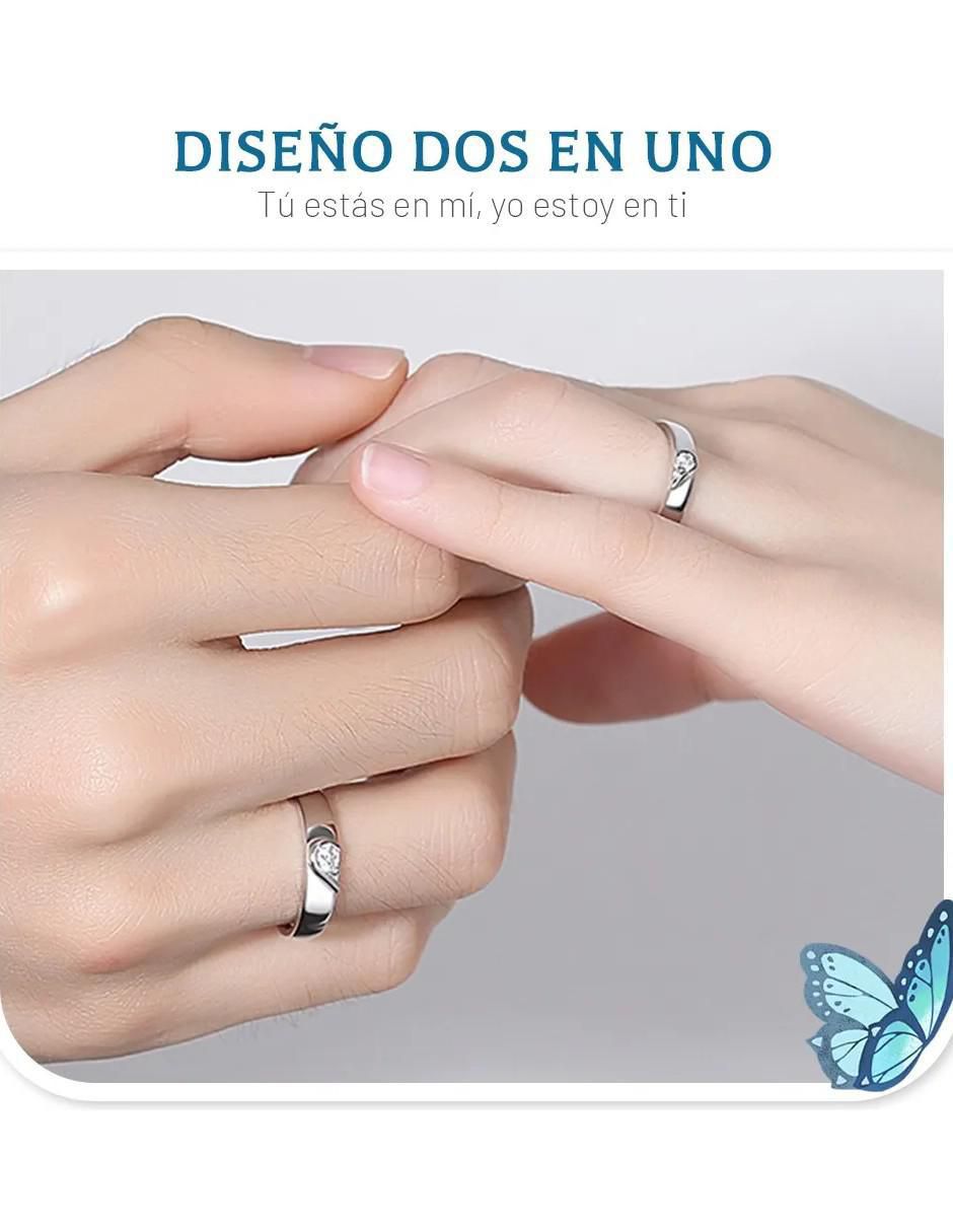 Anillo de compromiso "de" plata p 925 no aplica moissanita 4