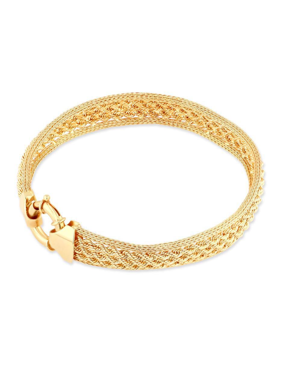 Pulsera de oro amarillo 14 k acabado brillante 3