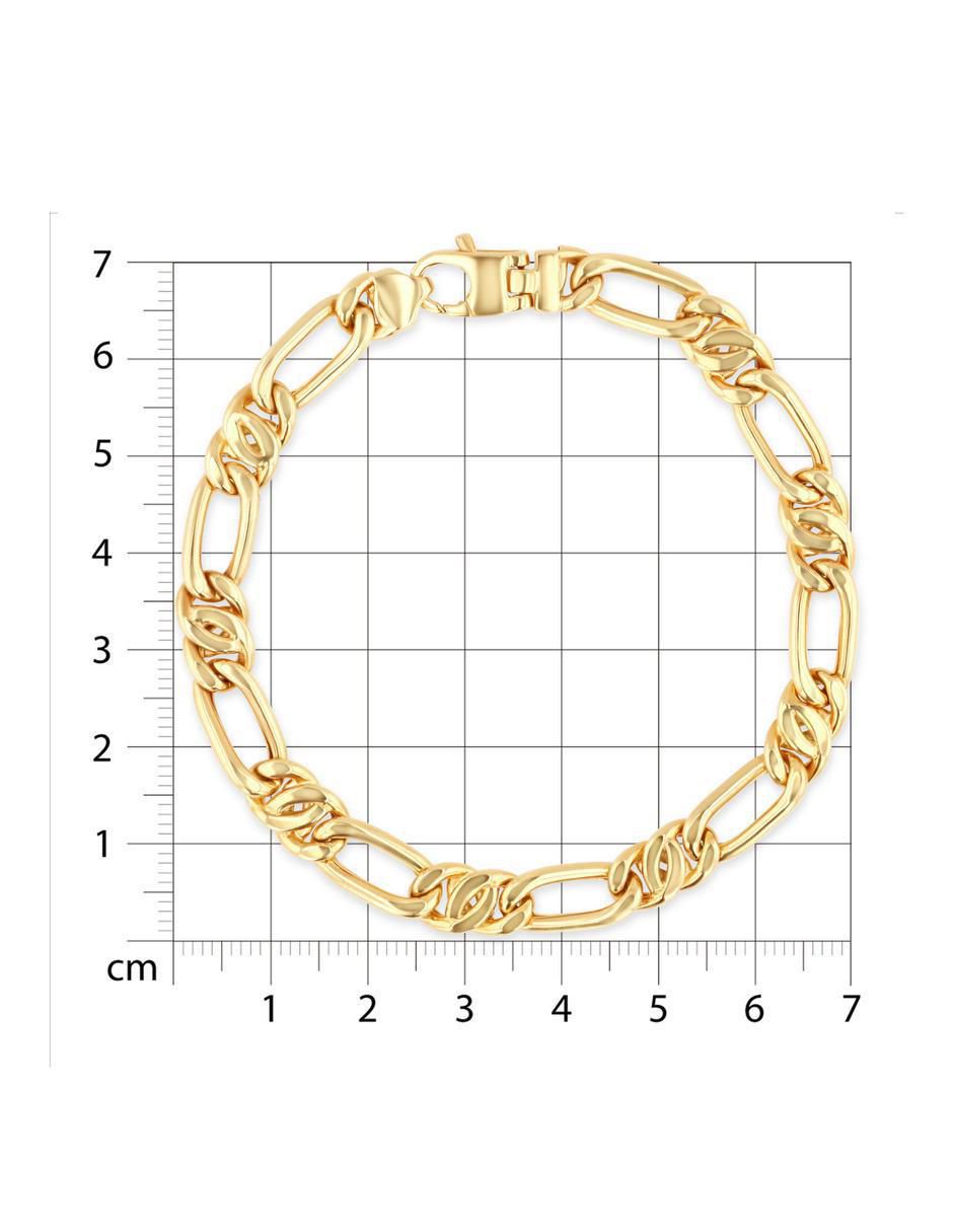 Pulsera de oro amarillo 14 k acabado brillante 5