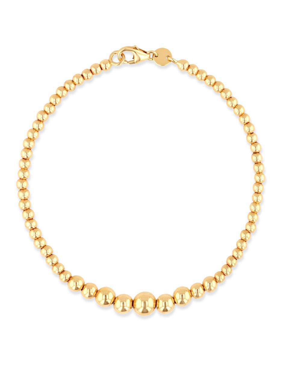 Pulsera de oro amarillo 14 k acabado brillante Pulsera de oro amarillo 14 k acabado brillante