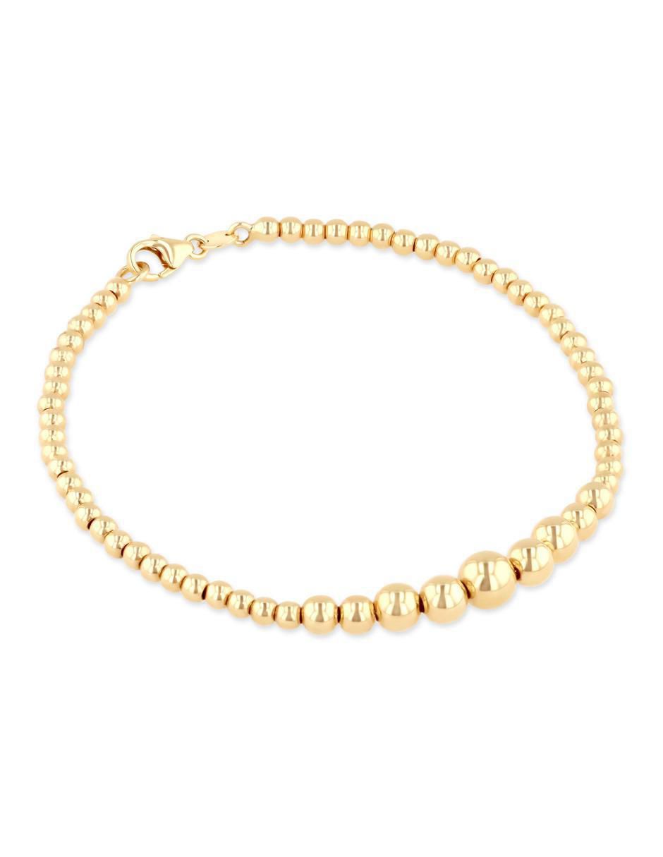 Pulsera de oro amarillo 14 k acabado brillante 2