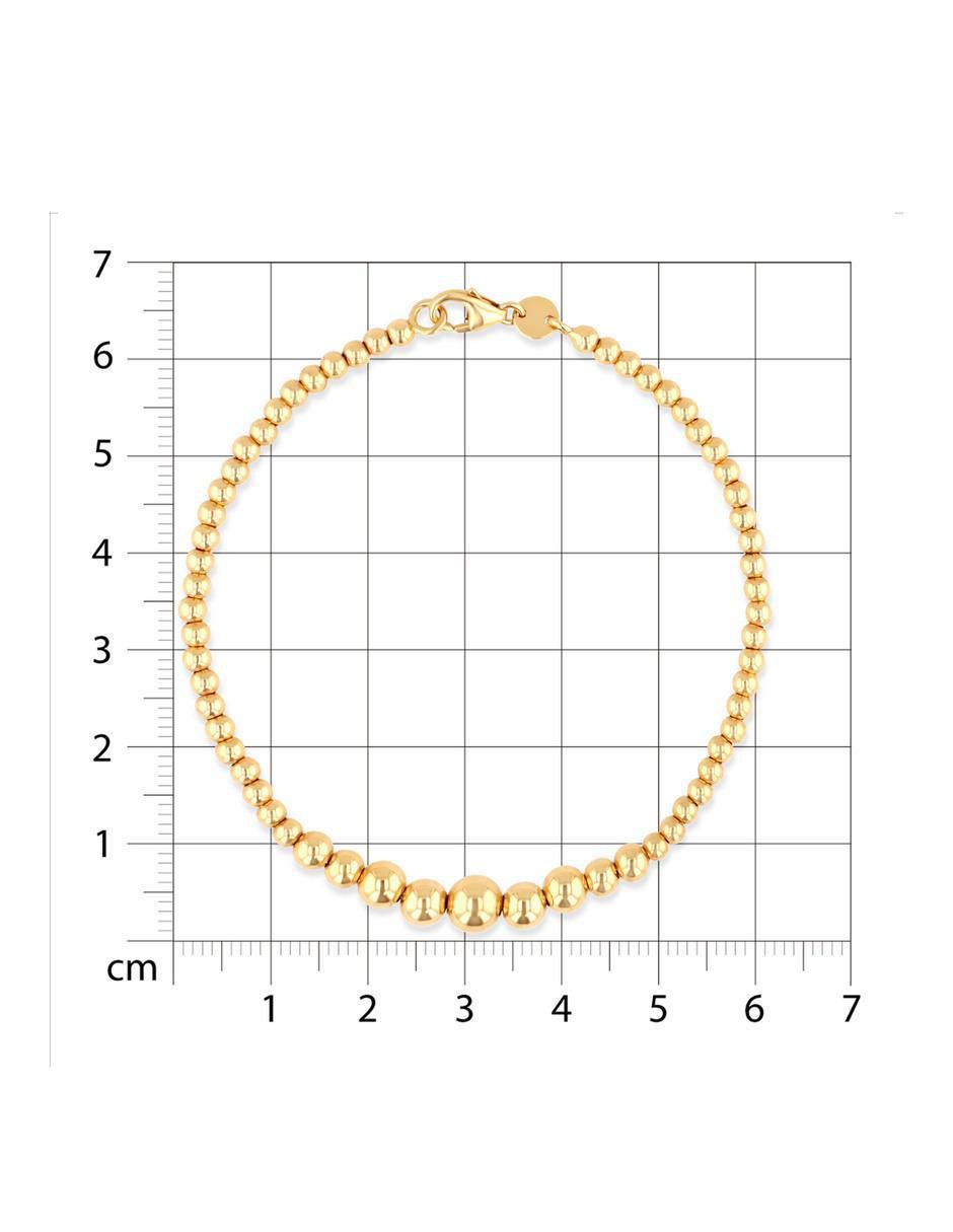 Pulsera de oro amarillo 14 k acabado brillante 5