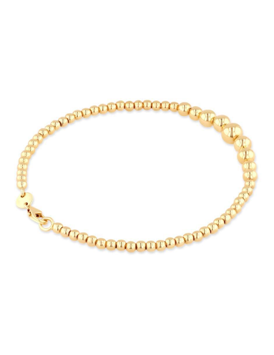 Pulsera de oro amarillo 14 k acabado brillante 3