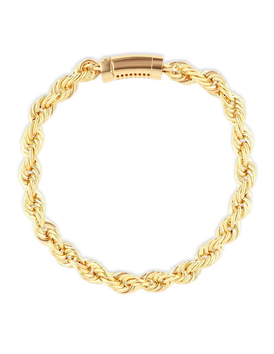 Pulsera de oro amarillo 14 k acabado brillante
