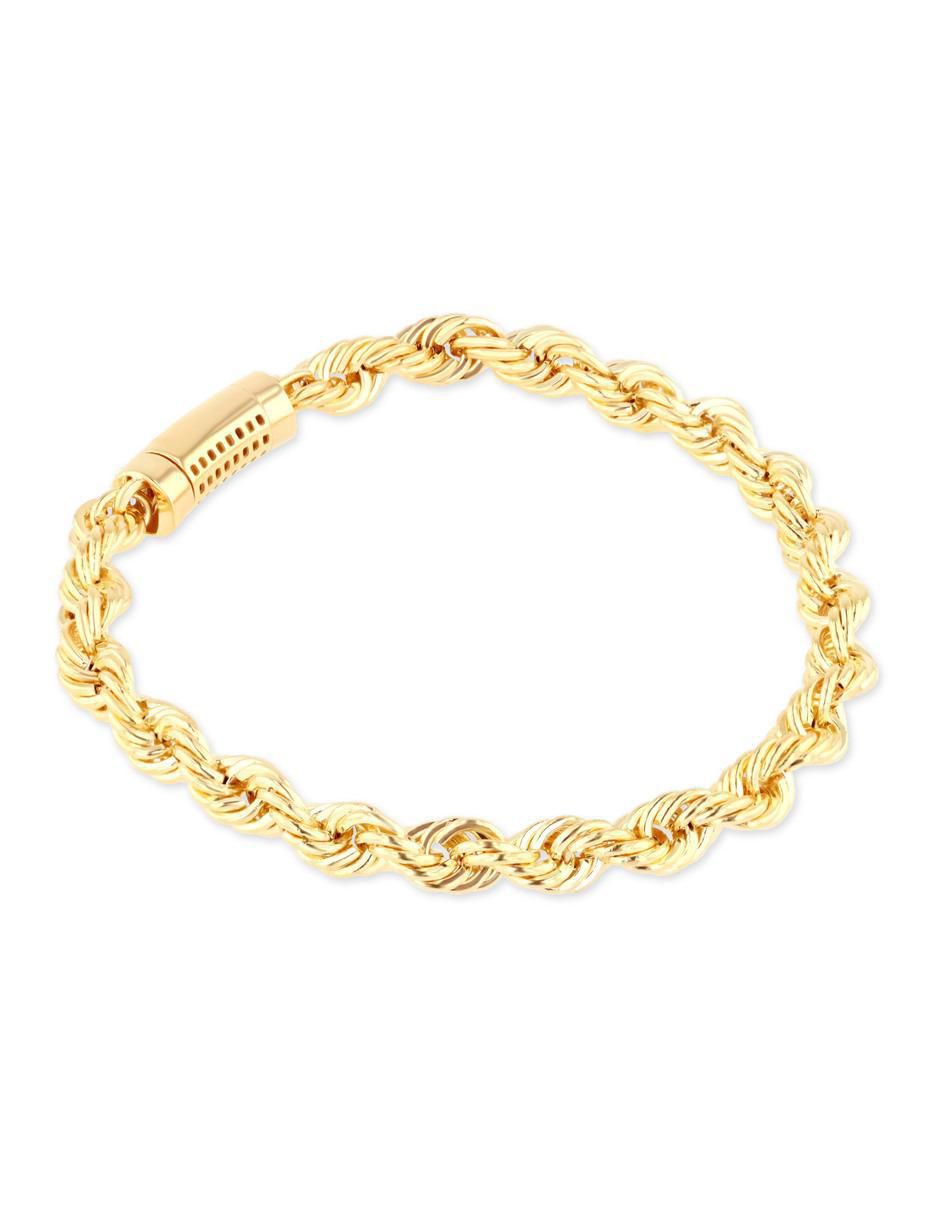 Pulsera de oro amarillo 14 k acabado brillante 2
