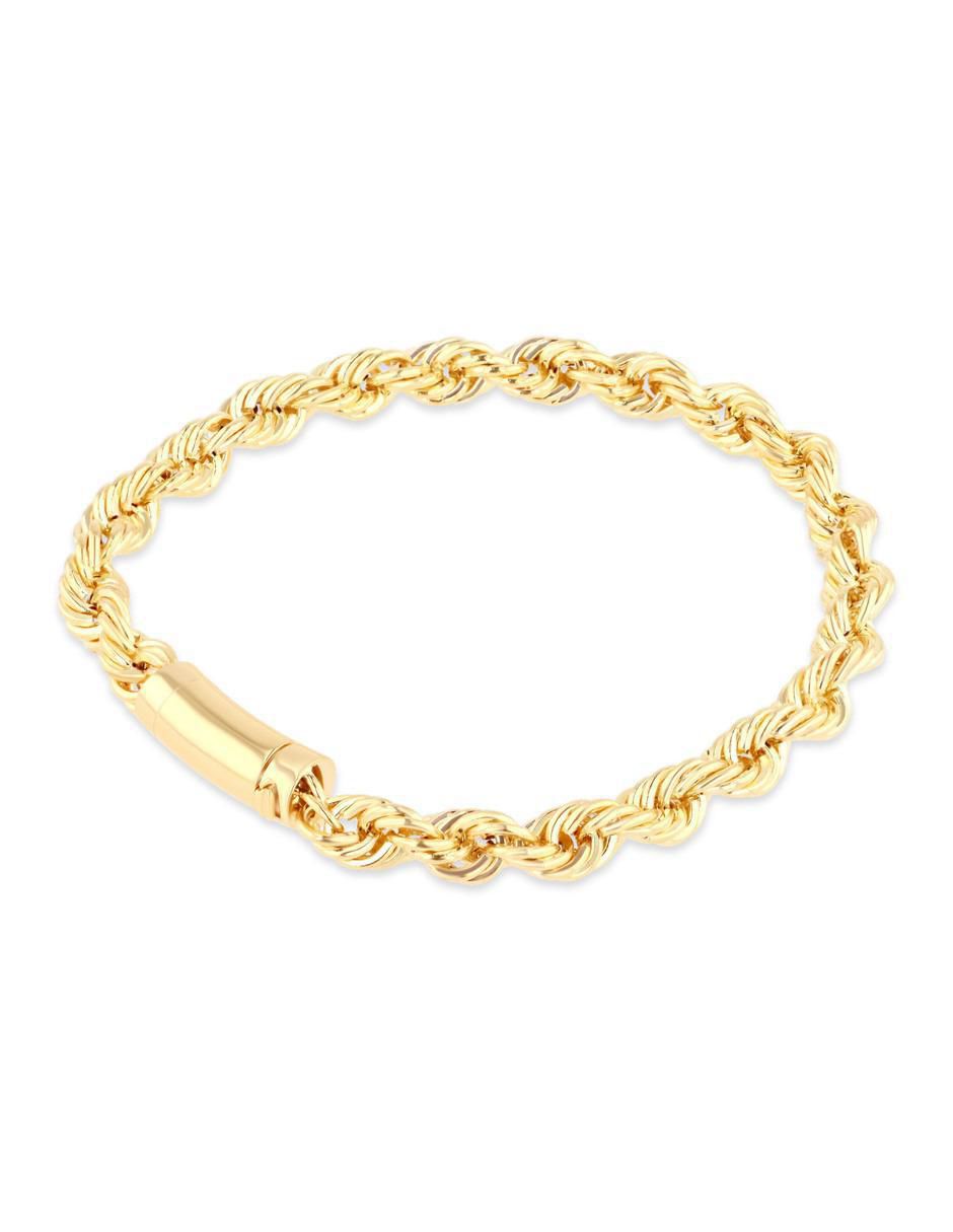 Pulsera de oro amarillo 14 k acabado brillante 3