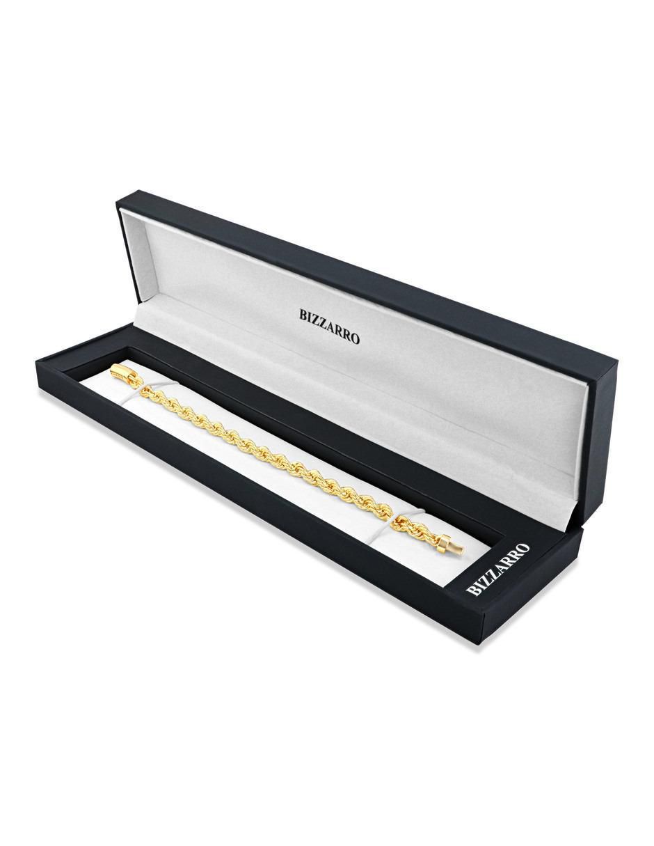 Pulsera de oro amarillo 14 k acabado brillante 4