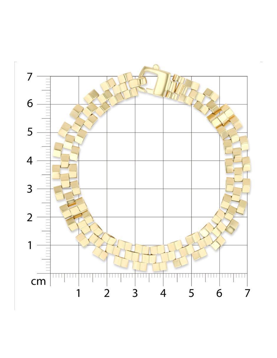 Pulsera de oro amarillo 14 k acabado brillante 5