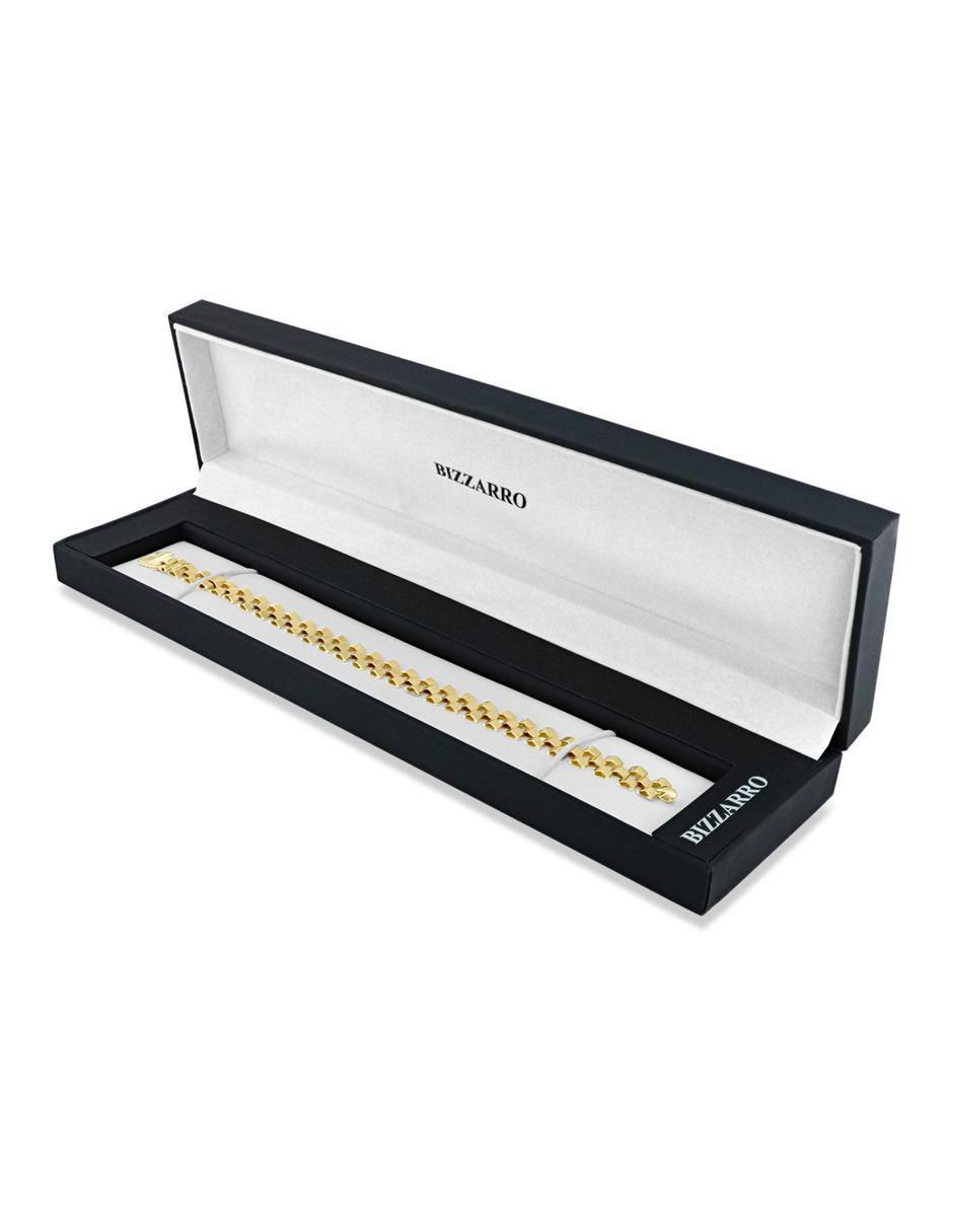 Pulsera de oro amarillo 14 k acabado brillante 4