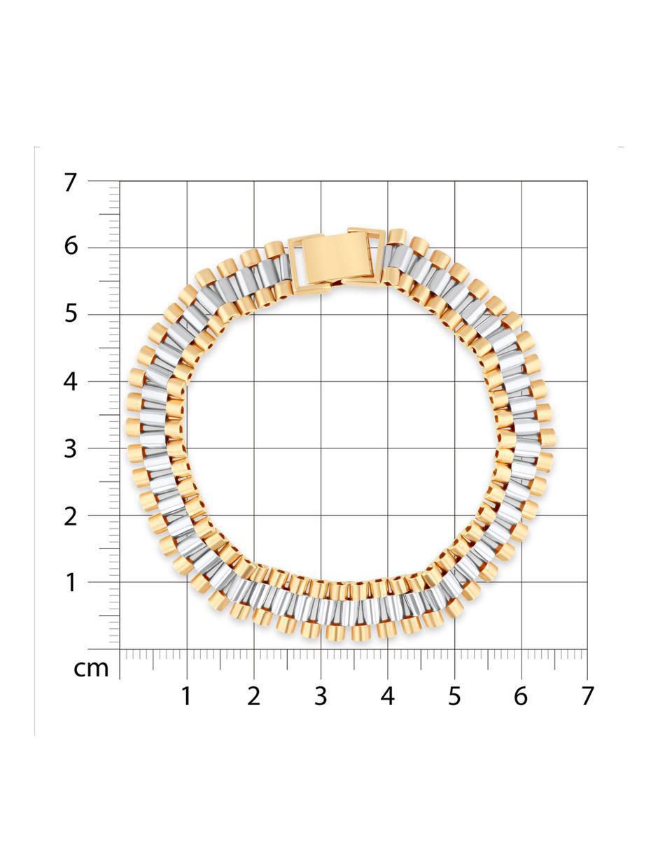 Pulsera de oro amarillo 14 k acabado brillante 5