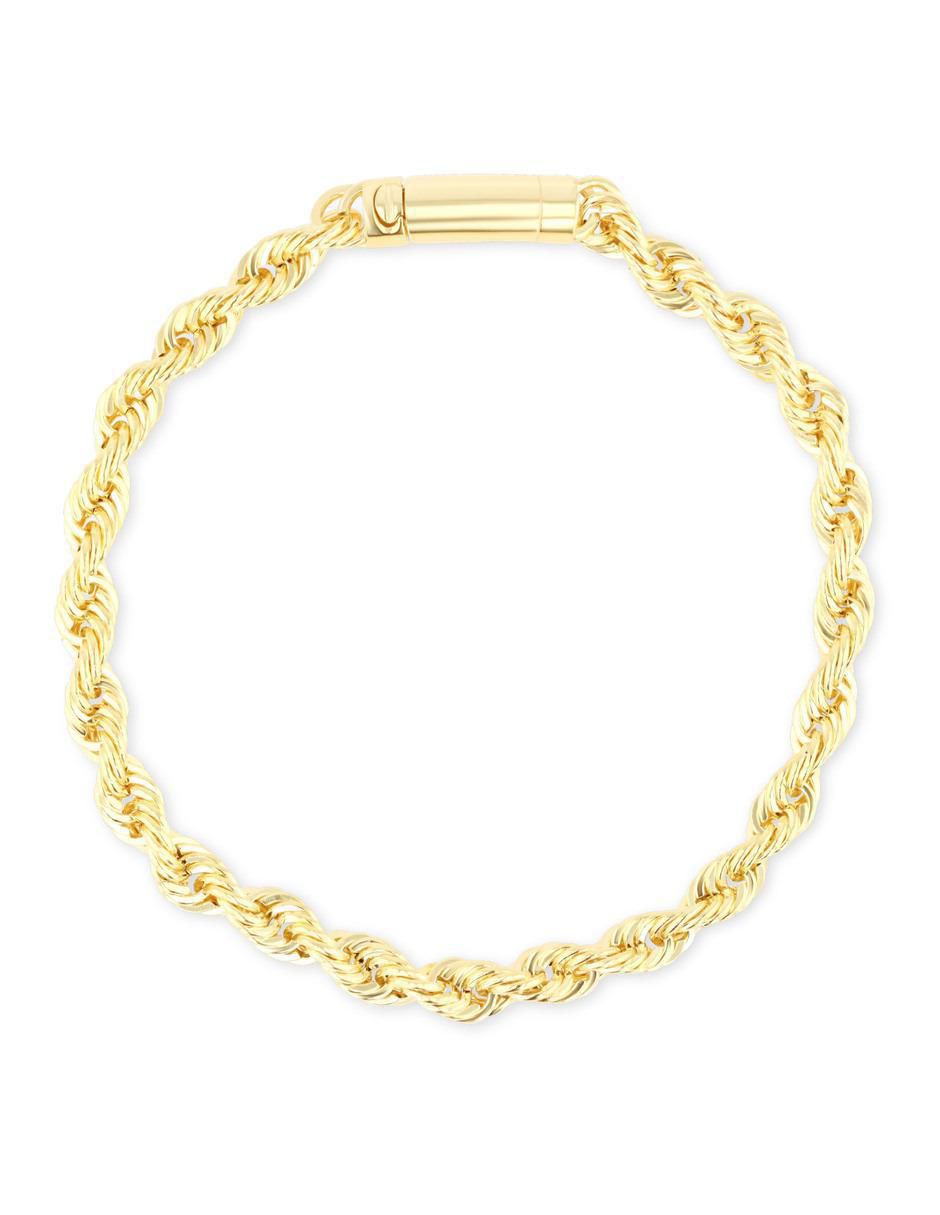 Pulsera de oro amarillo 14 k acabado brillante