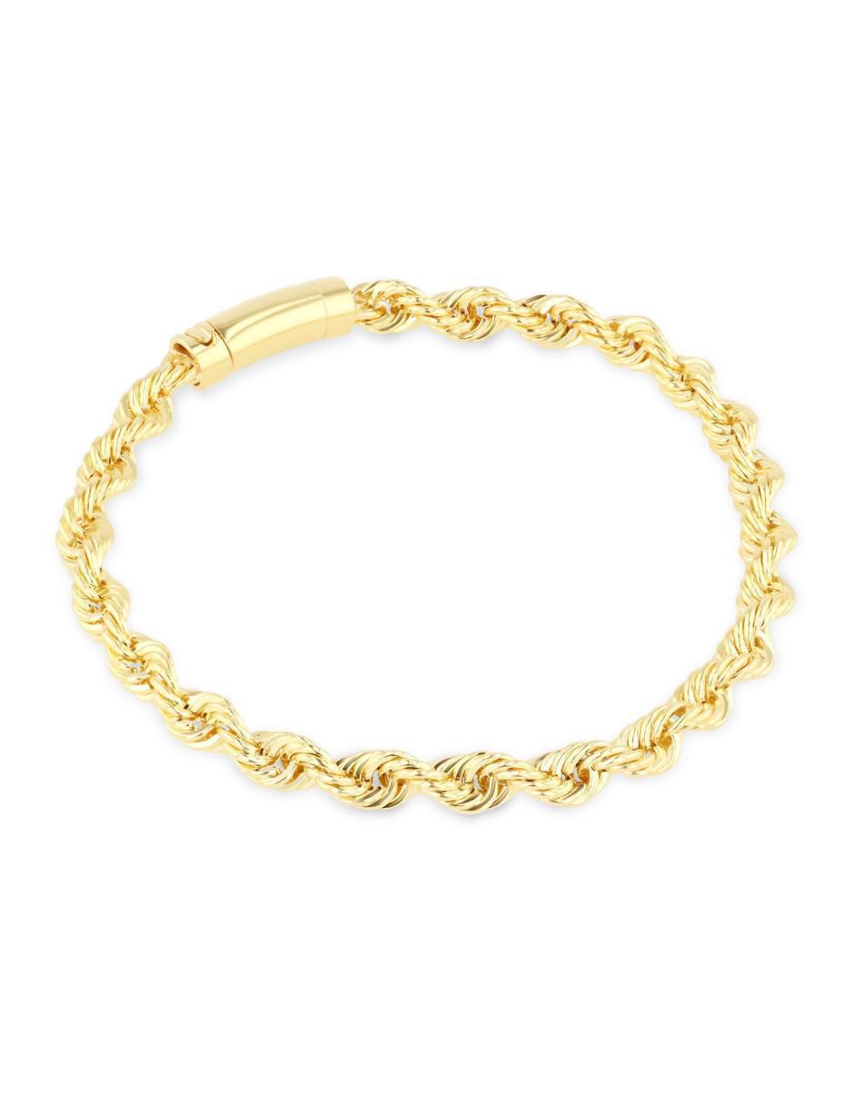 Pulsera de oro amarillo 14 k acabado brillante 2