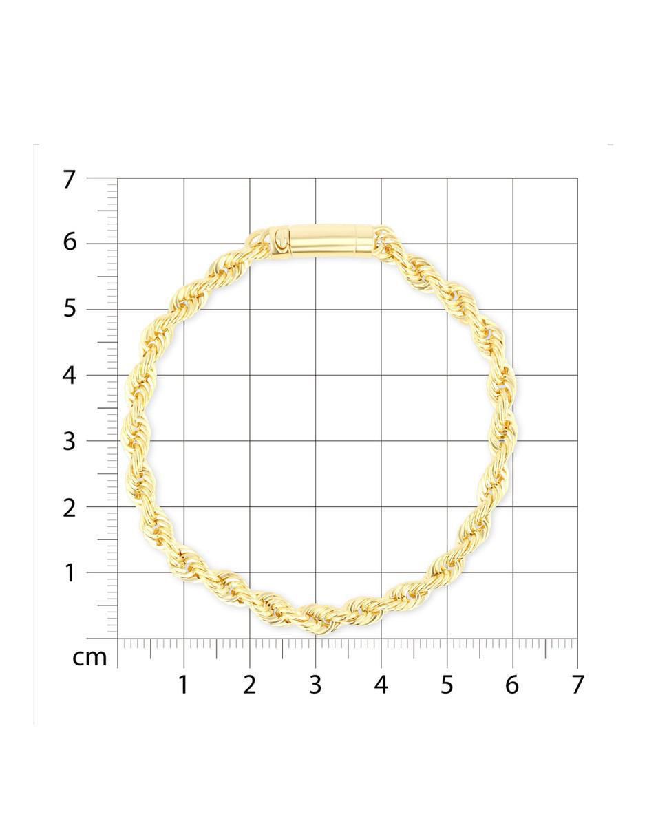 Pulsera de oro amarillo 14 k acabado brillante 5