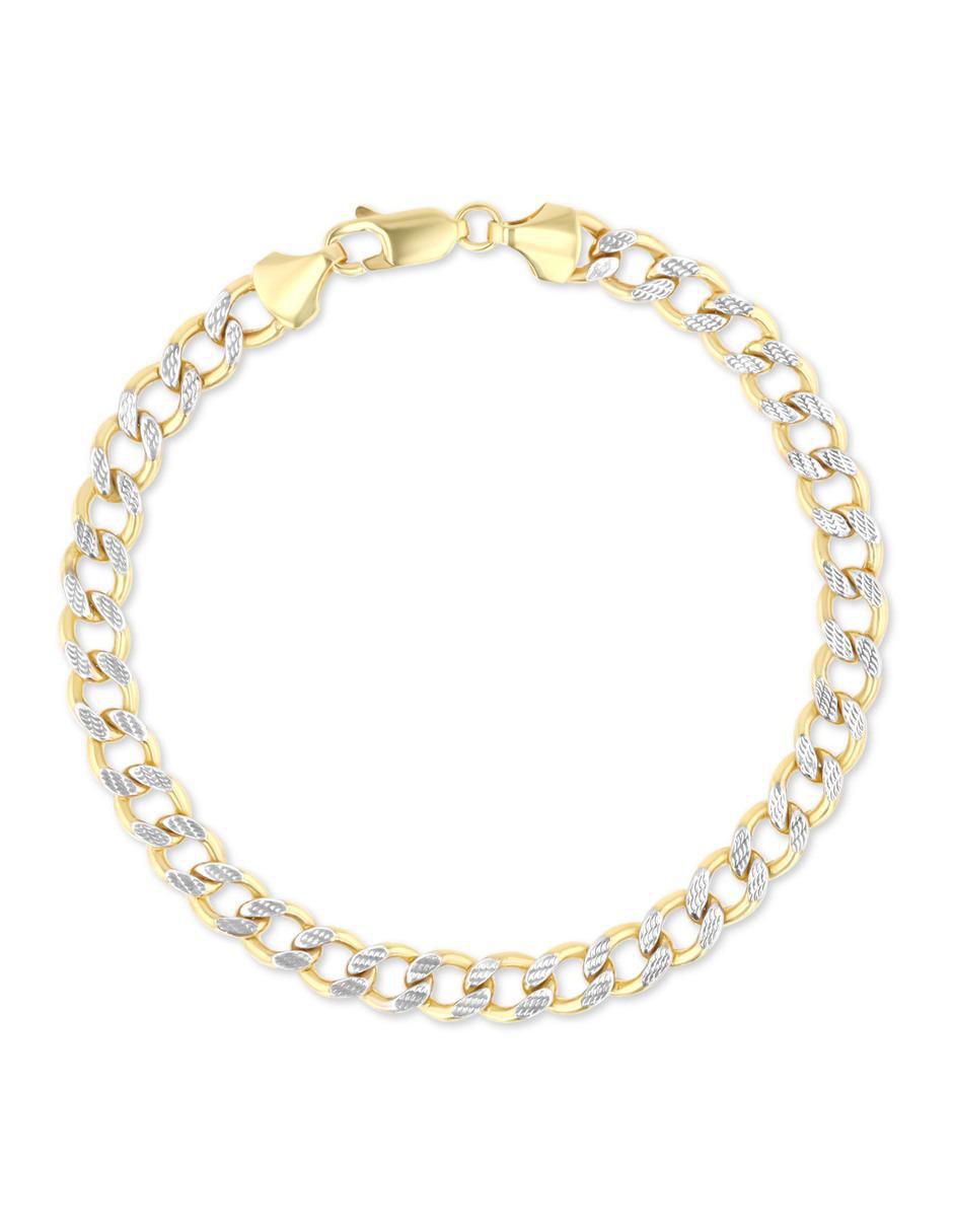 Pulsera de oro amarillo 14 k acabado brillante