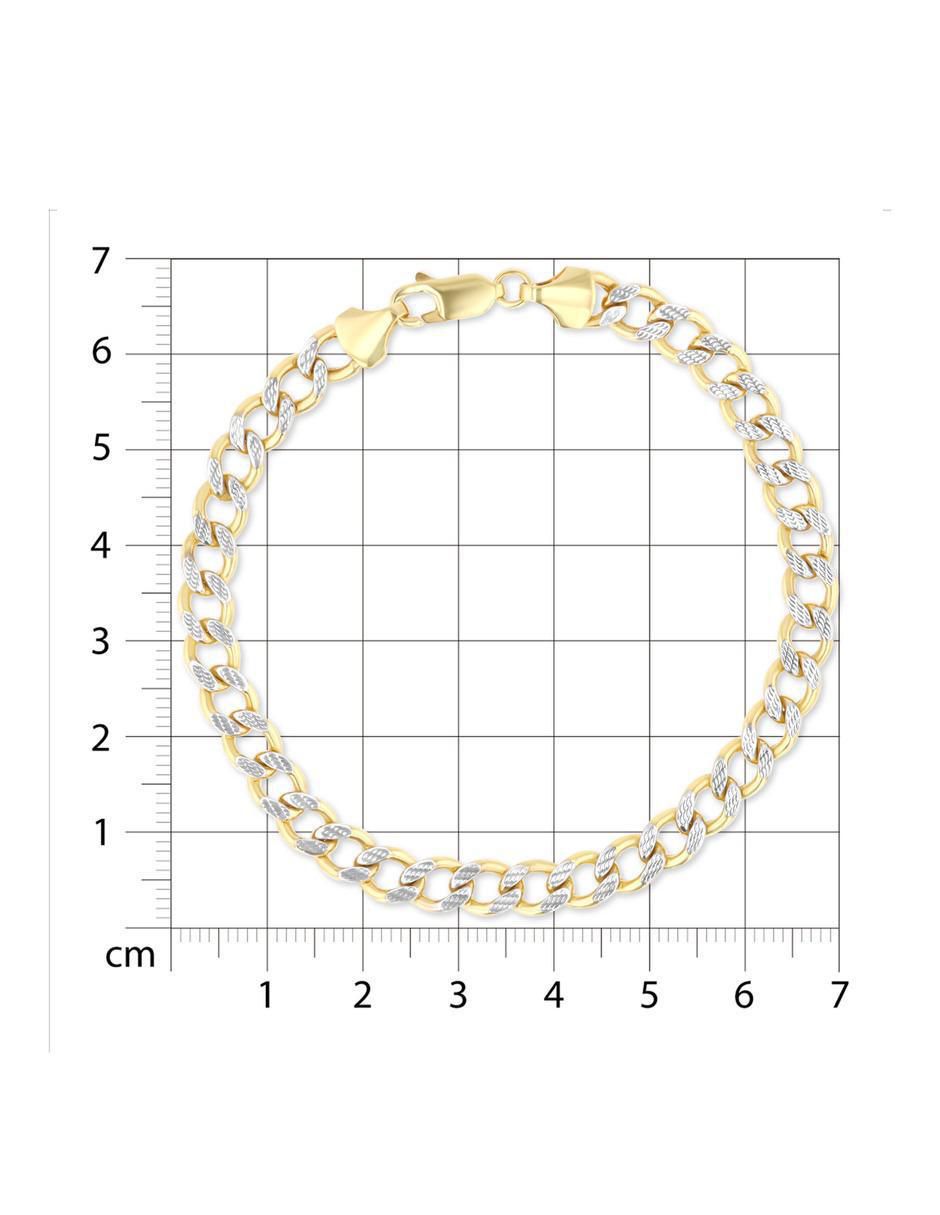 Pulsera de oro amarillo 14 k acabado brillante 5