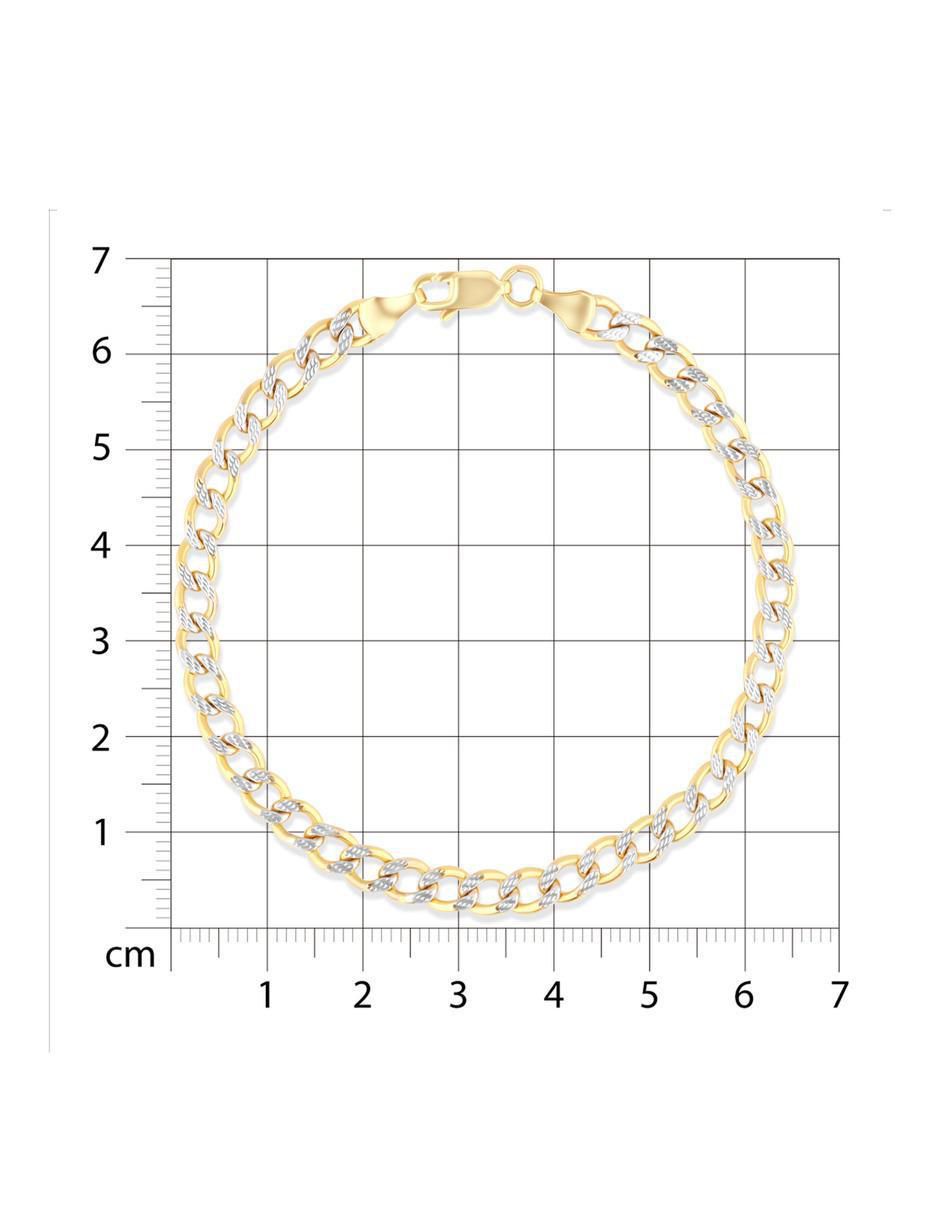 Pulsera de oro amarillo 14 k acabado brillante 5