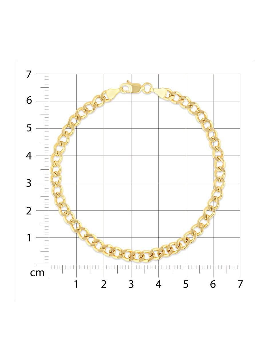 Pulsera de oro amarillo 14 k acabado brillante 5