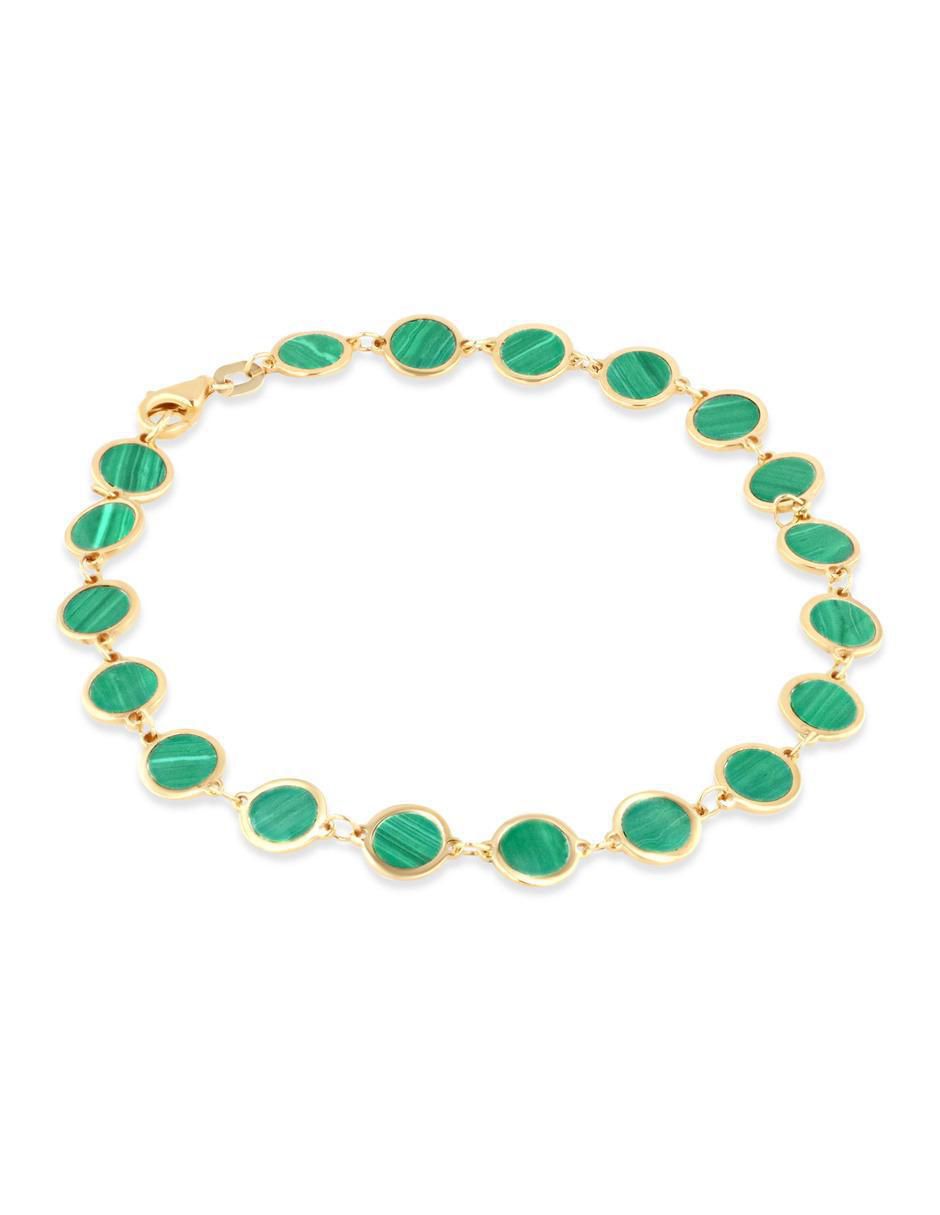 Pulsera de oro amarillo 14 k acabado brillante 2