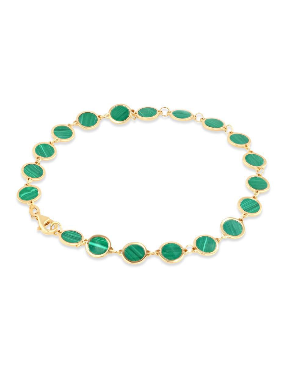 Pulsera de oro amarillo 14 k acabado brillante 3
