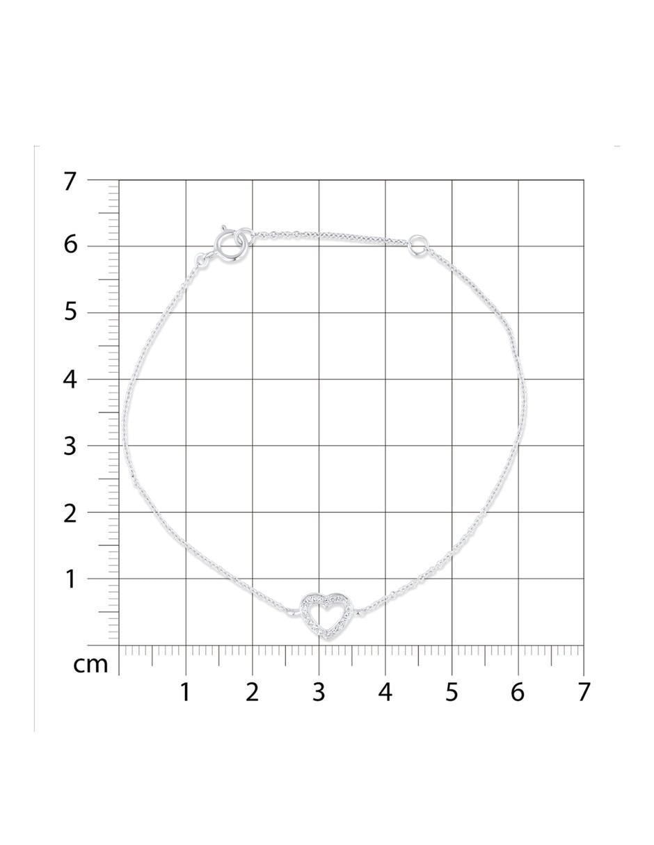 Pulsera de oro blanco con diamante 14 k acabado brillante 5