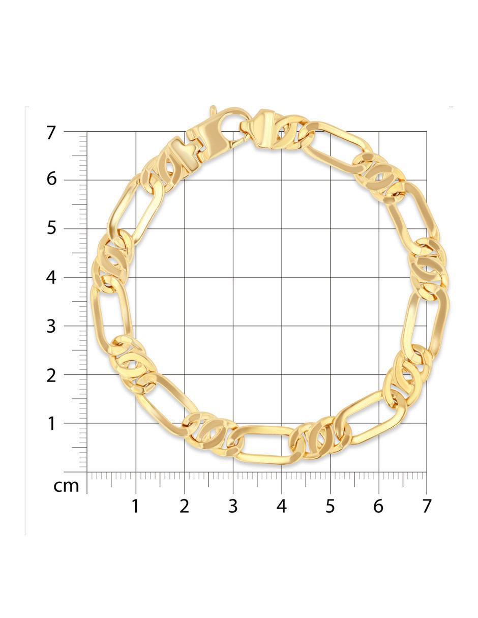 Pulsera de oro amarillo 14 k acabado brillante 5