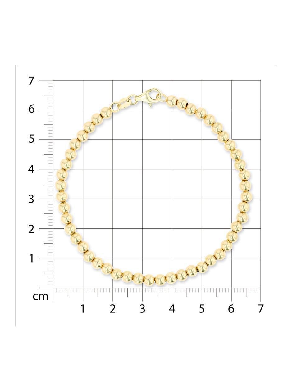 Pulsera de oro amarillo 14 k acabado brillante 5