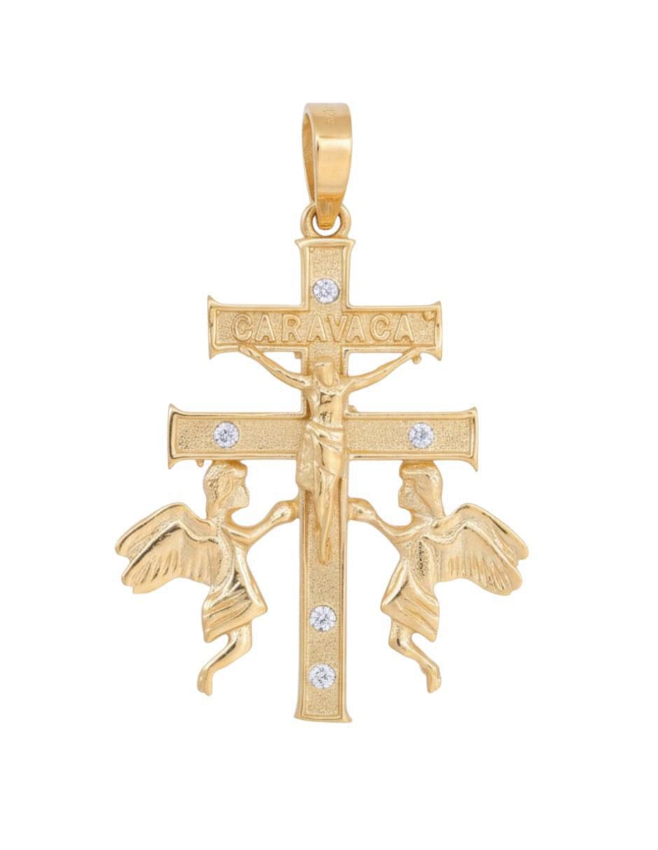 Dije de cruz de oro amarillo 10 K zirconia Dije de cruz de oro amarillo 10 K zirconia