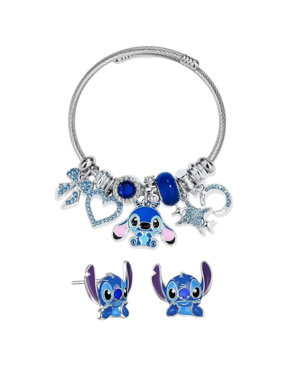 Aretes y pulsera de figura Stitch 1