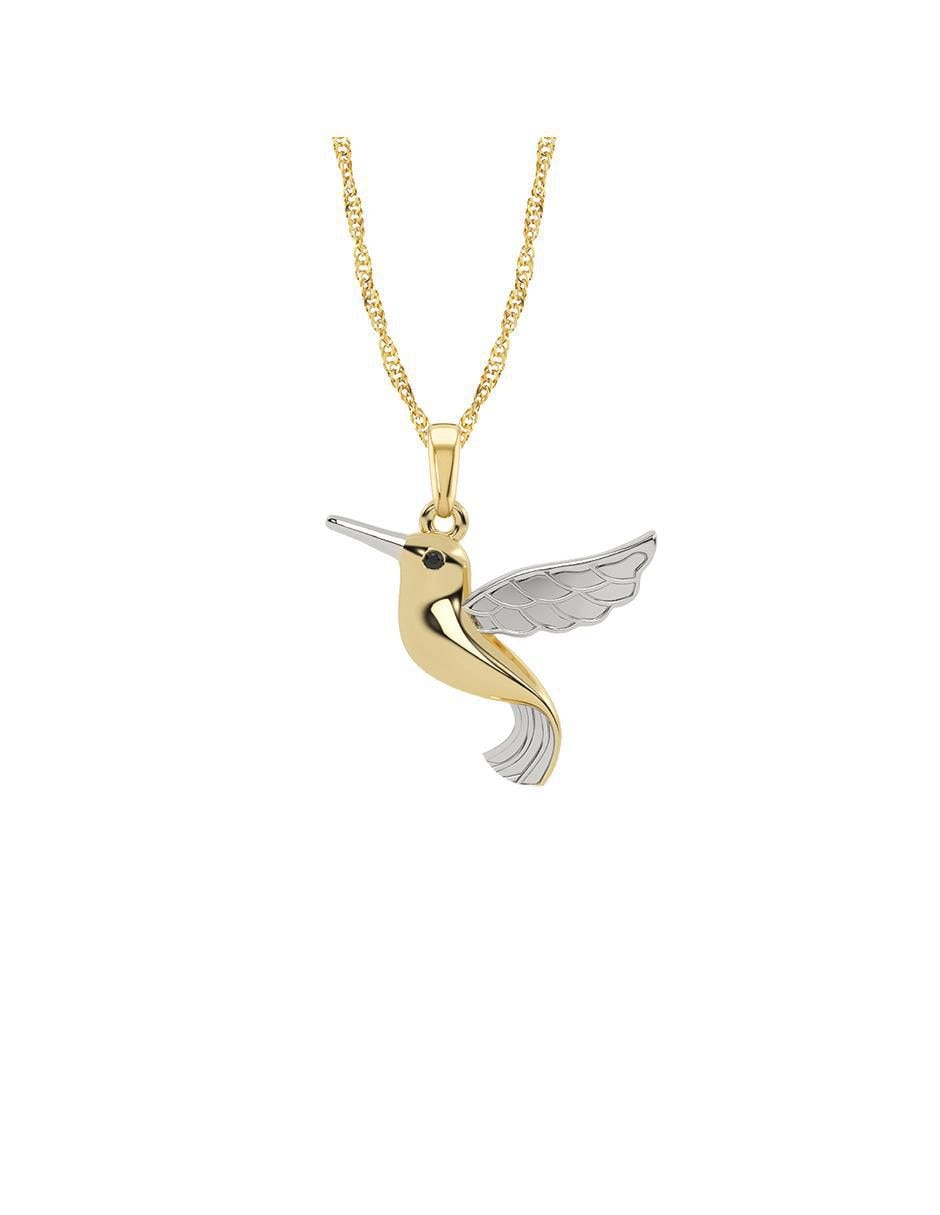 Collar con dije de colibrí de oro 10 K 2
