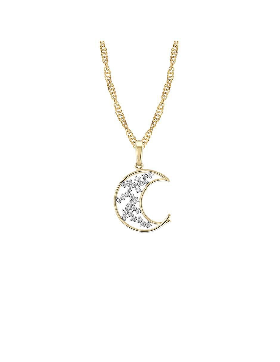 Collar con dije de luna de oro 10 K 2