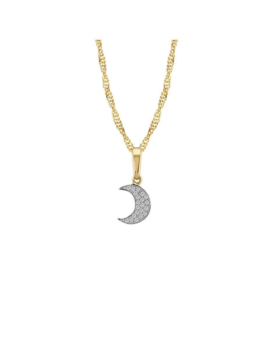 Collar con dije de luna de oro 10 K 4