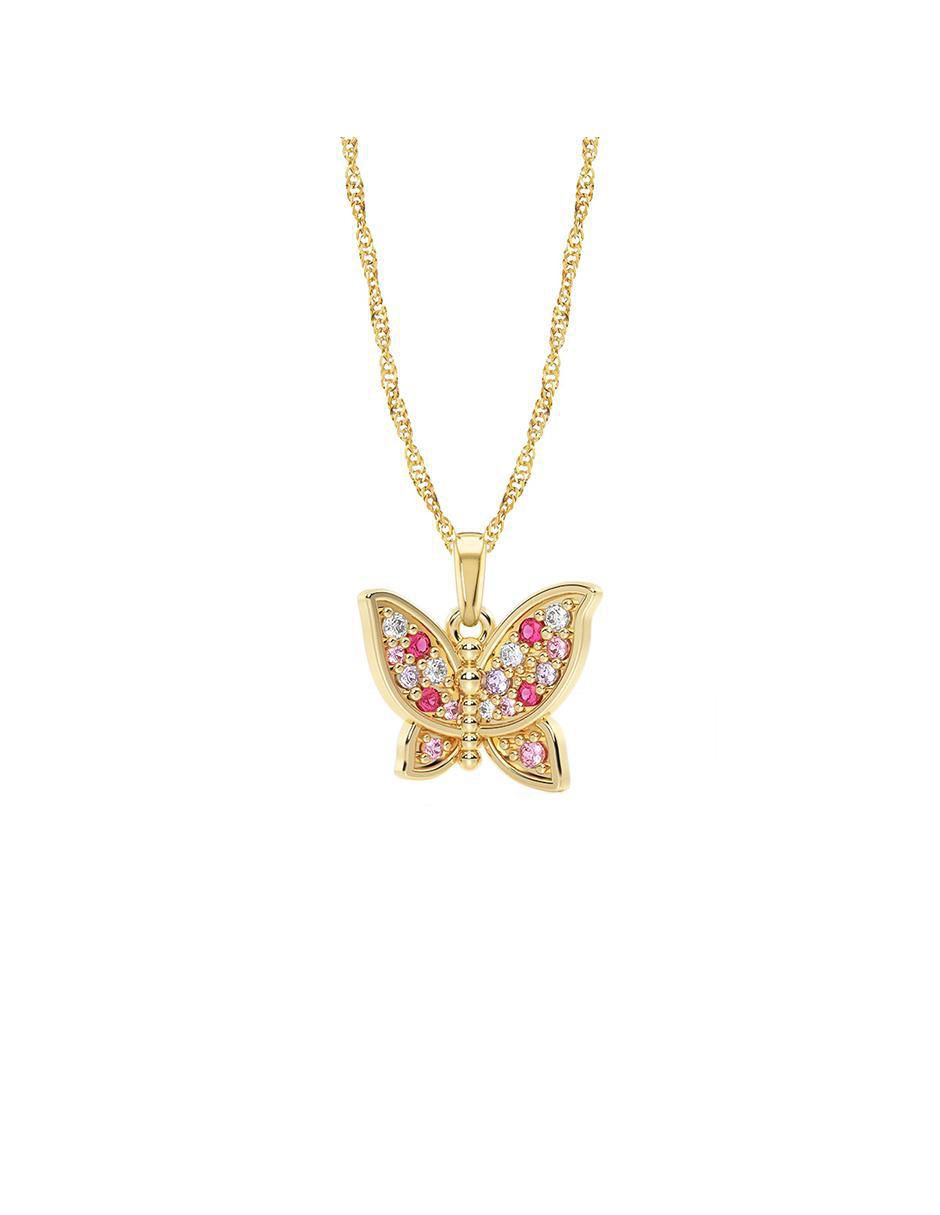 Collar con dije de mariposa de oro 10 K 4