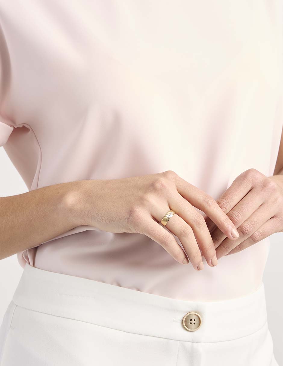 Anillo de compromiso de oro 14 k 4