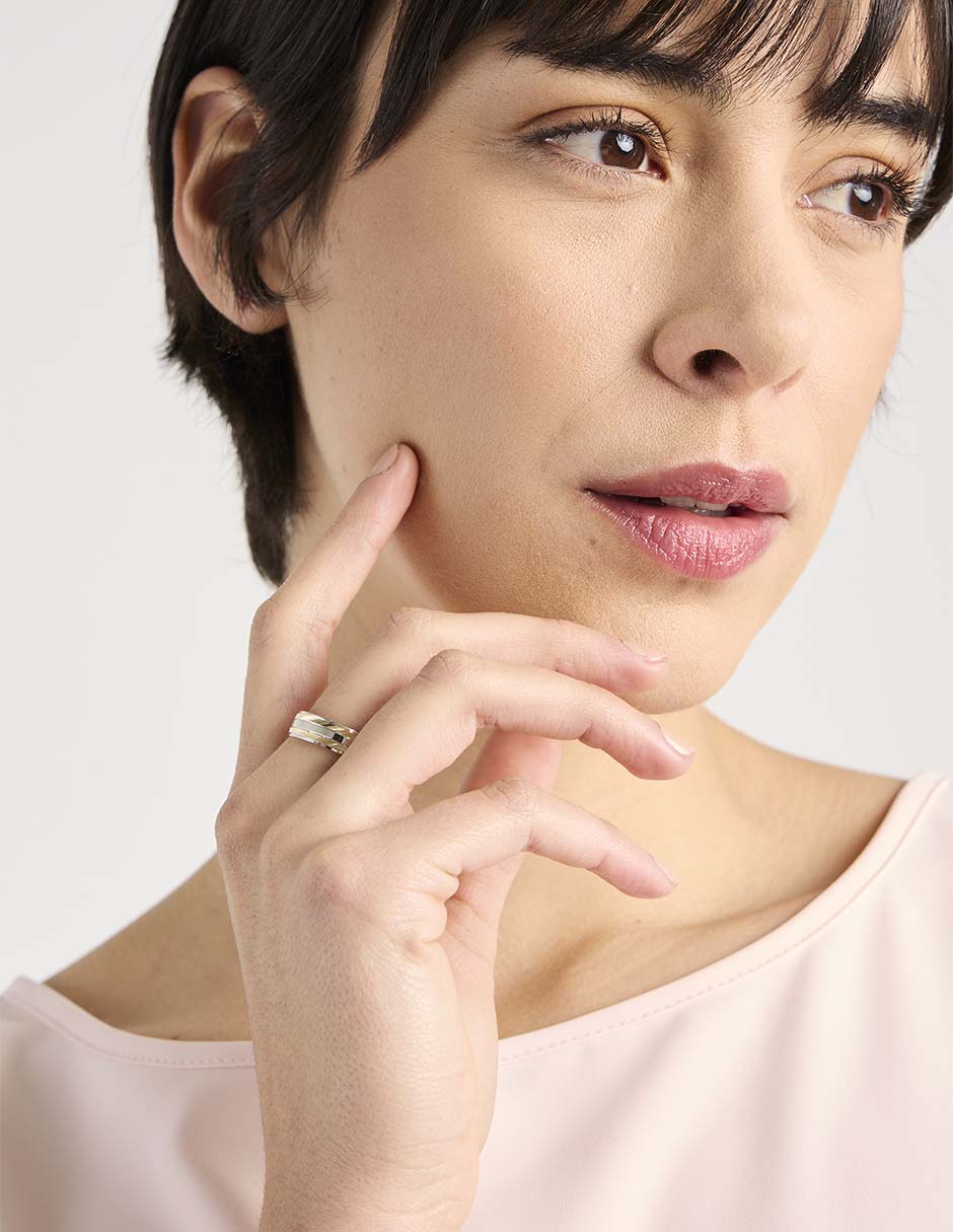 Anillo de compromiso de oro 14 k 4