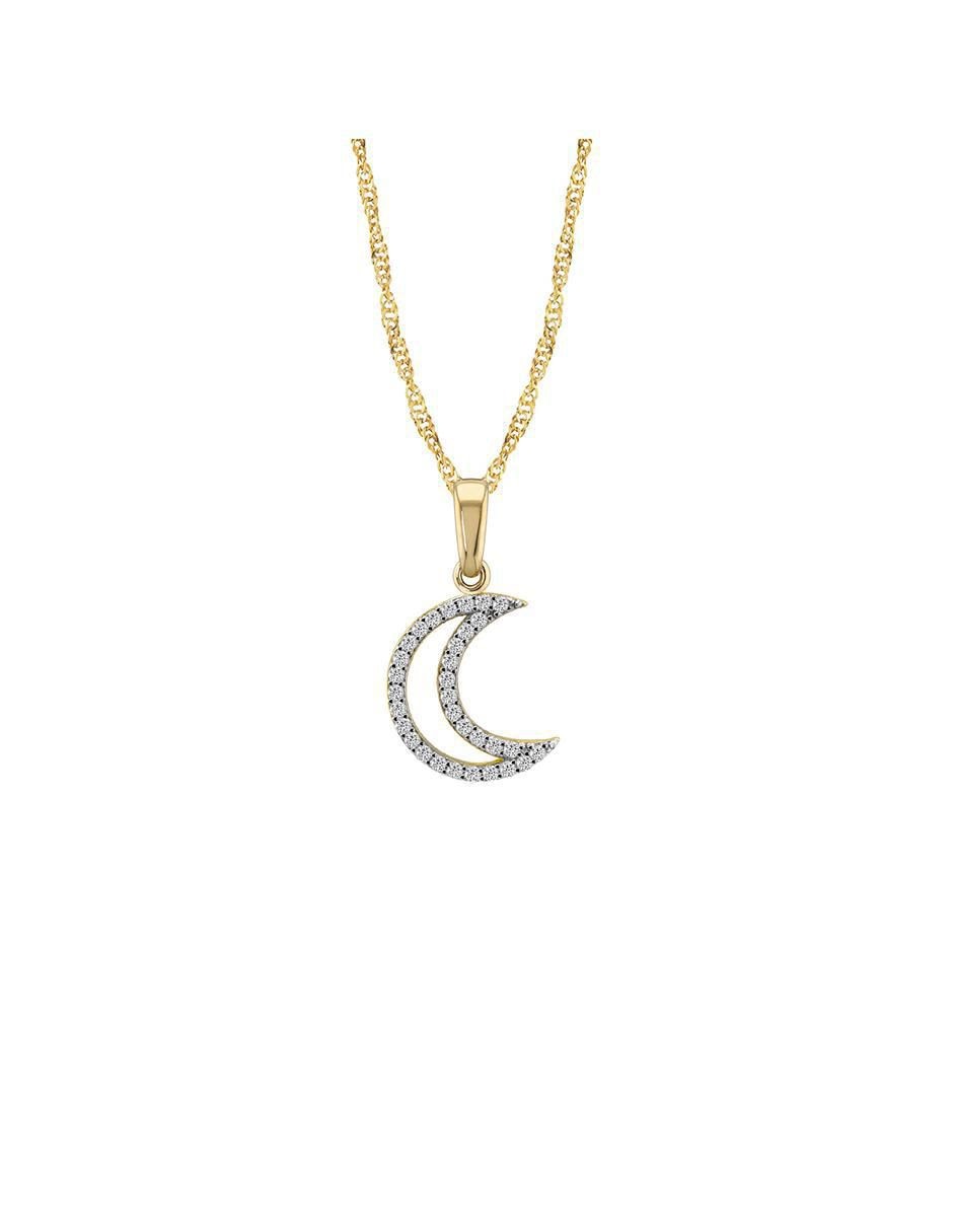 Collar con dije de luna de oro 10 K 2