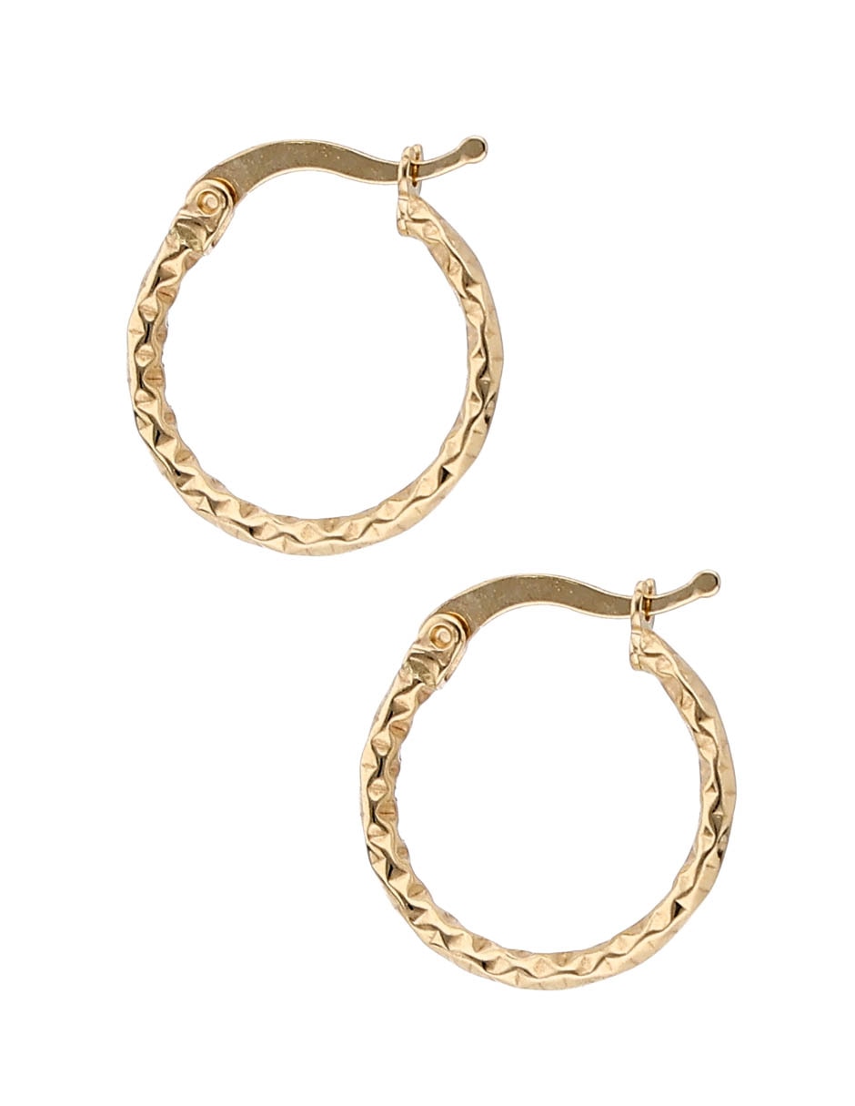 Arracadas de oro 14 k con acabado brillante