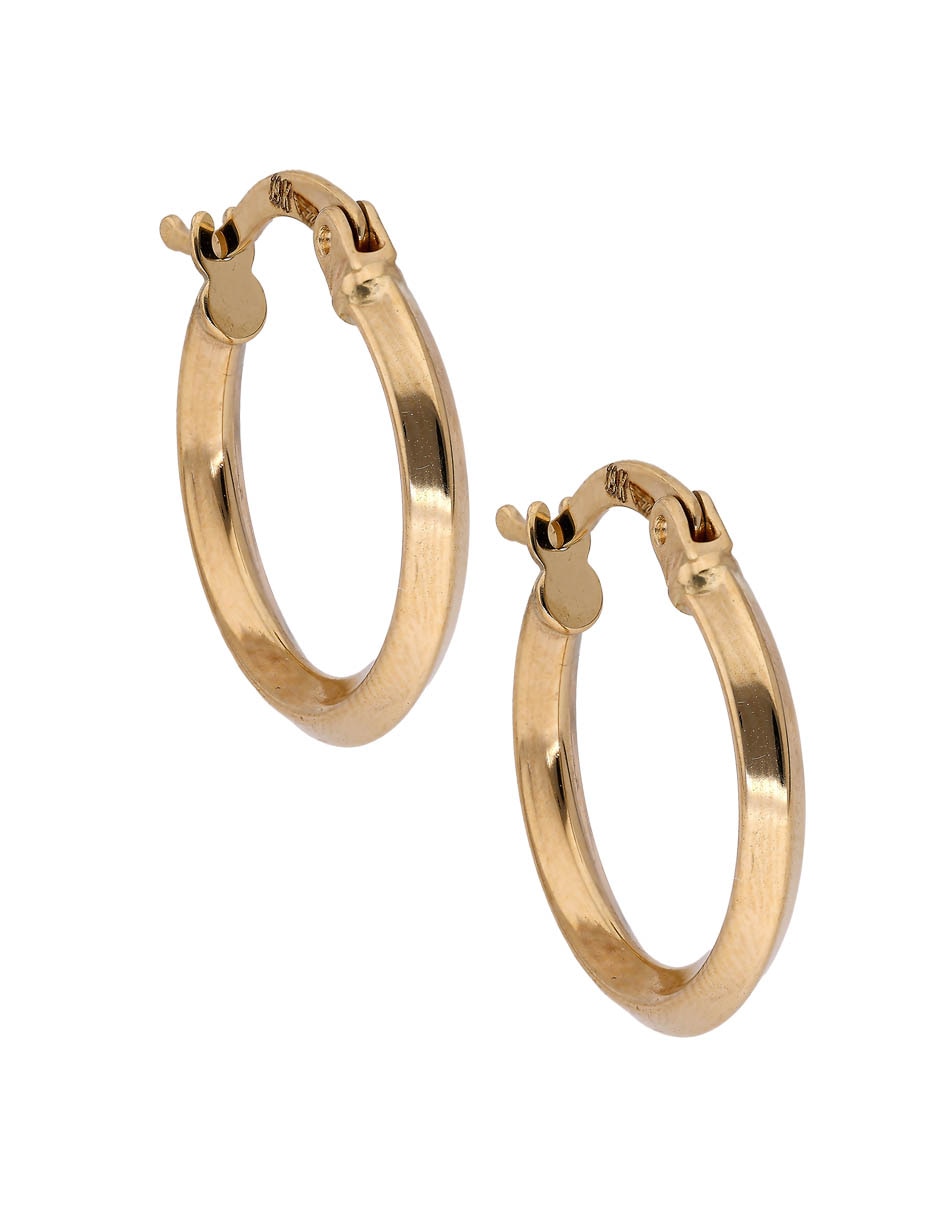 Arracadas de oro 14 k con acabado brillante