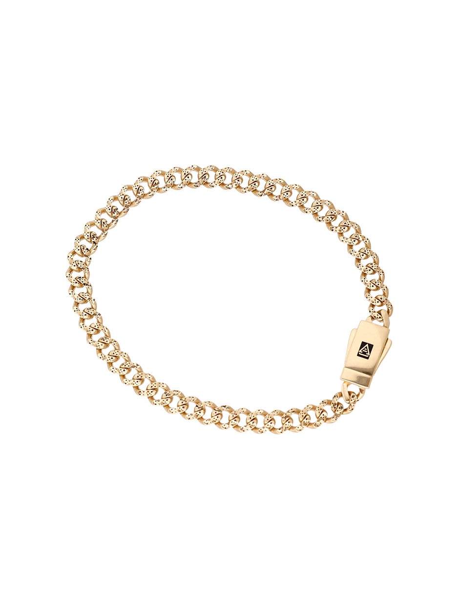 Pulsera de oro 14 k acabado brillante