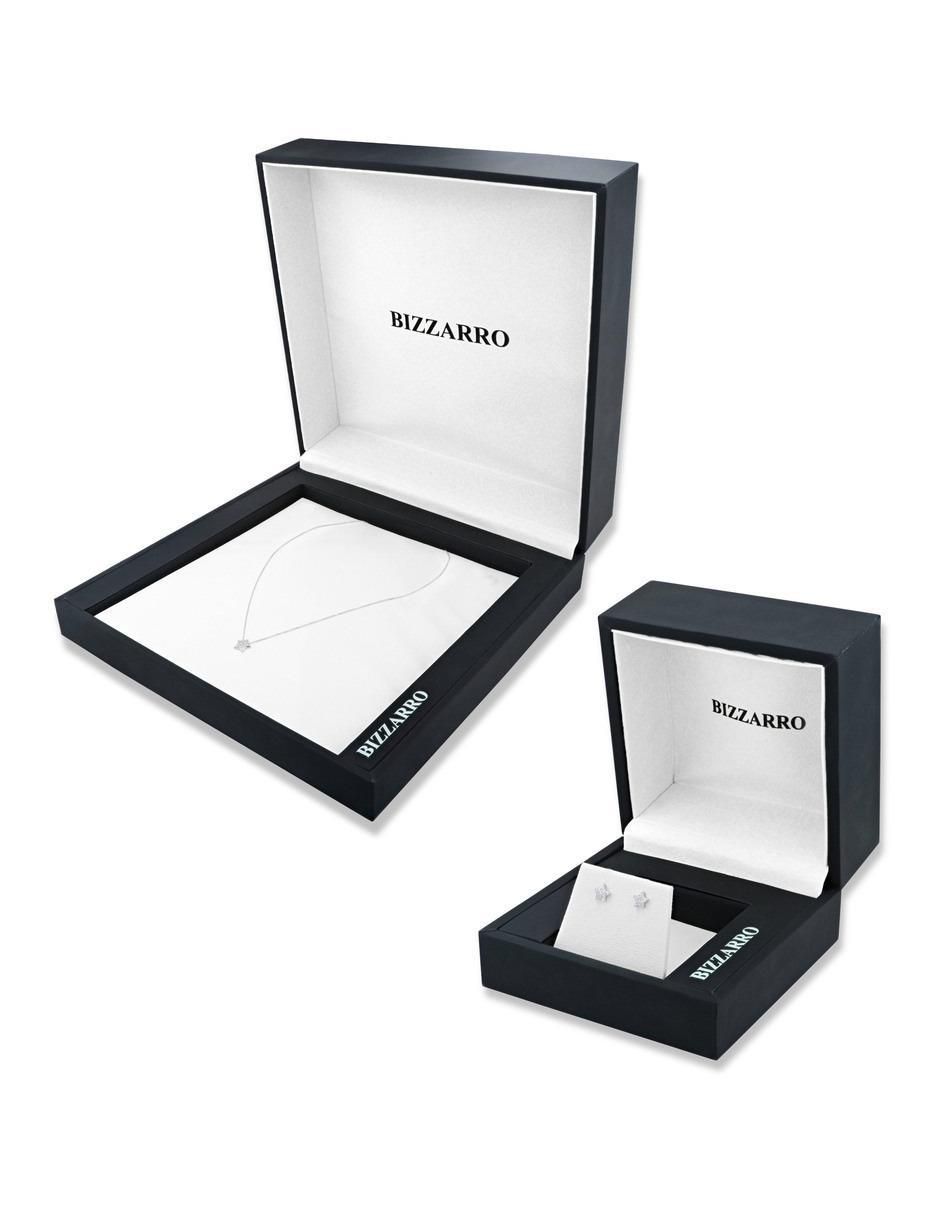 Aretes y collar de estrella de oro blanco 14 k diamante 4