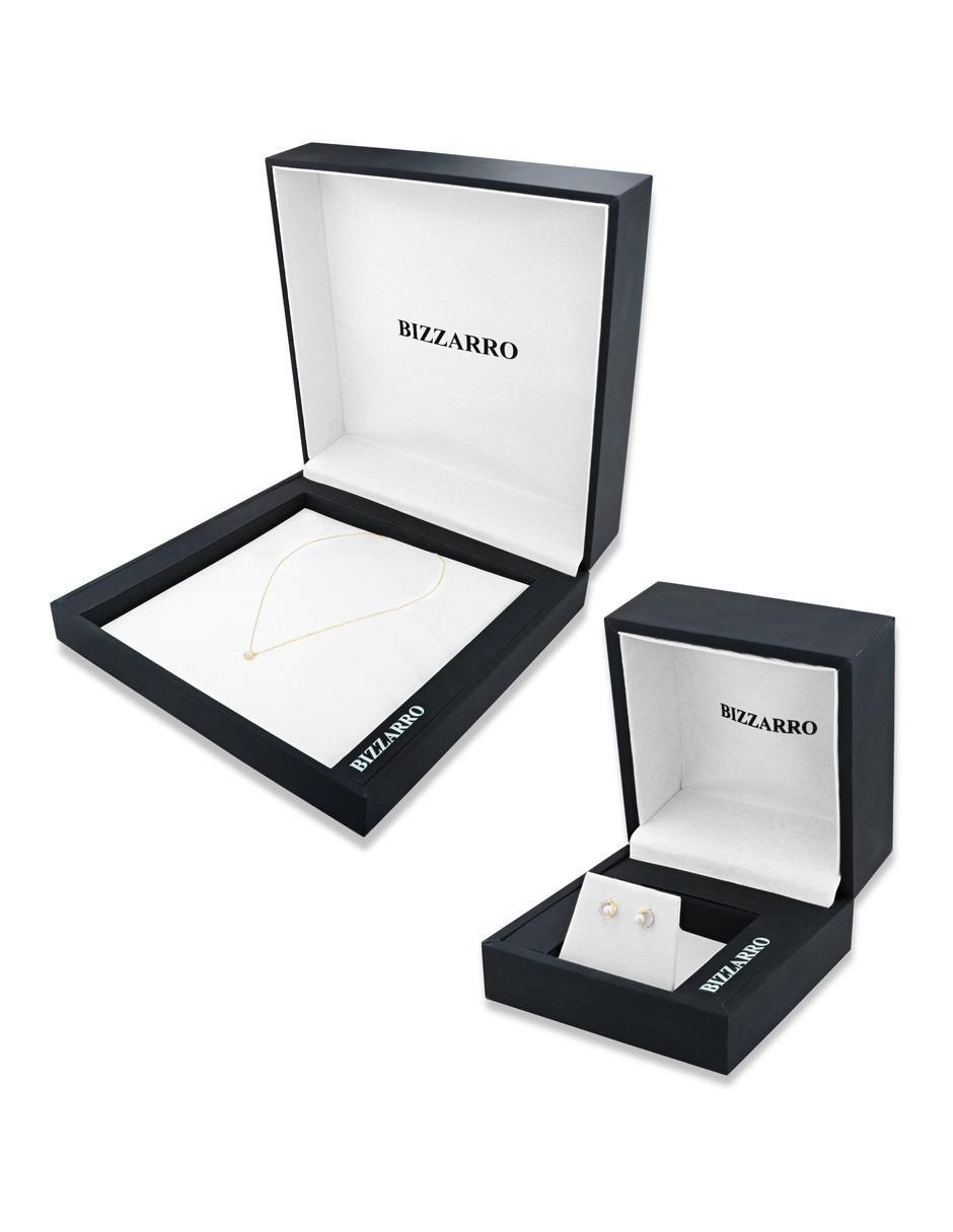 Aretes y collar de oro amarillo 14 k diamante 4