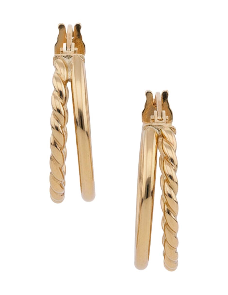 Arracadas de oro 14 K con acabado brillante 3